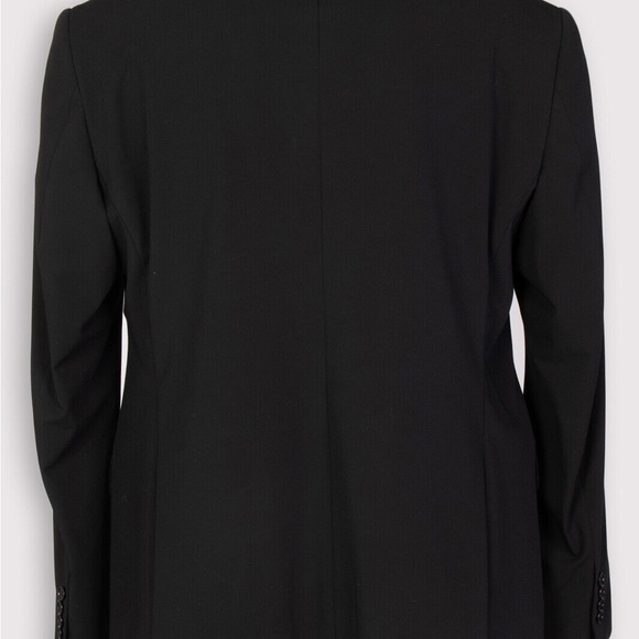 NEW MENS EMPORIO ARMANI Blazer Jacket US46 M LINE Black Single-Breasted - Picture 4 of 6